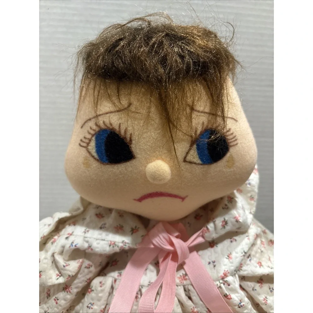 Rare Vintage Realistic My Child Like Doll  3 Emotions doll Stuffed Plush Creepy‎